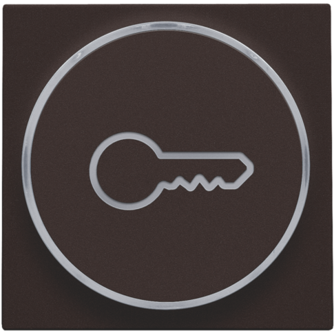 Afwerkingsset met doorschijnende ring met sleutelsymbool voo