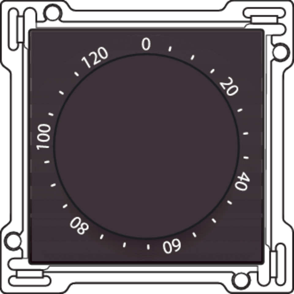 Niko 124-64906: Afwerkingsset voor timer regelbaar tot 120 min., dark brown coated - Image 2