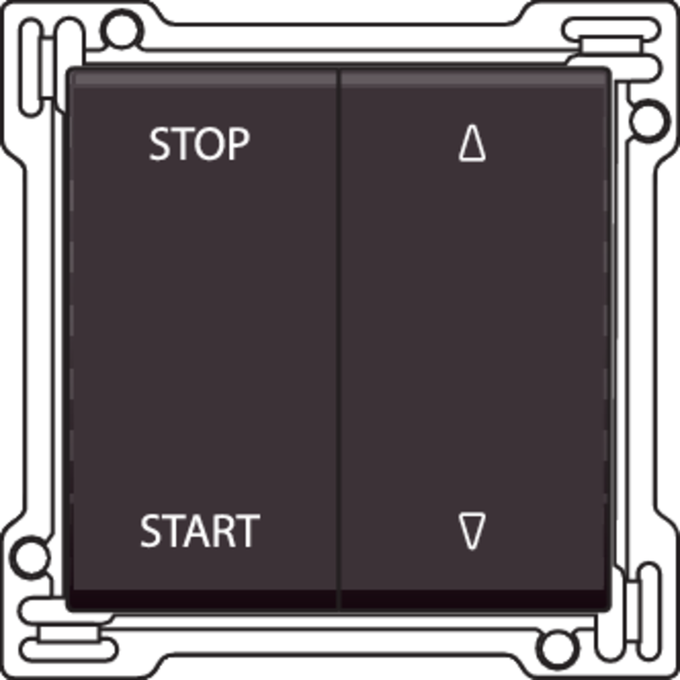 Niko 124-65905: Afwerkingsset voor elektrisch gescheiden rolluikschakelaar, dark brown coated - Image 2