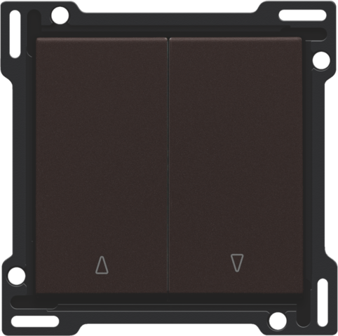 Afwerkingsset voor tweevoudige rolluikdrukknop, dark brown c