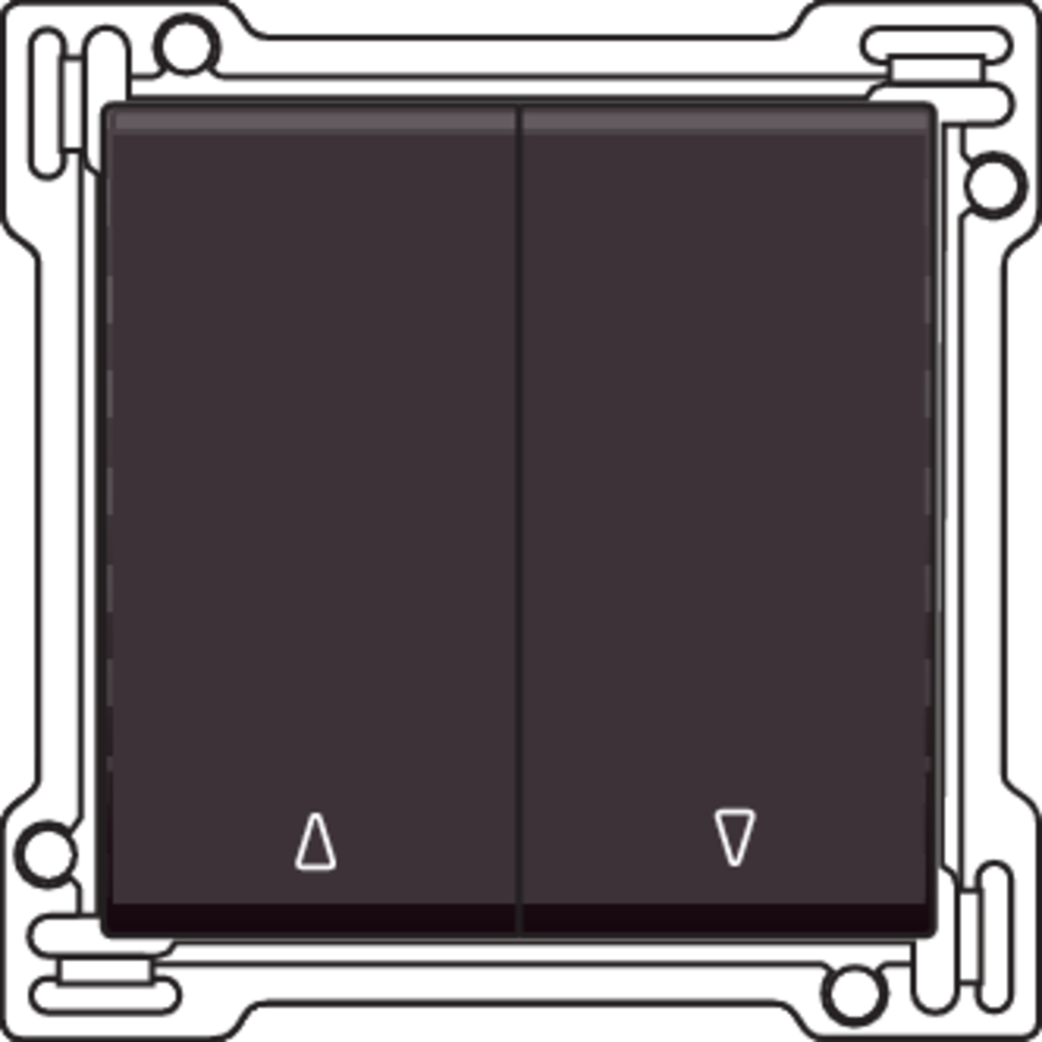 Niko 124-65914: Afwerkingsset voor tweevoudige rolluikdrukknop, dark brown coated - Image 2