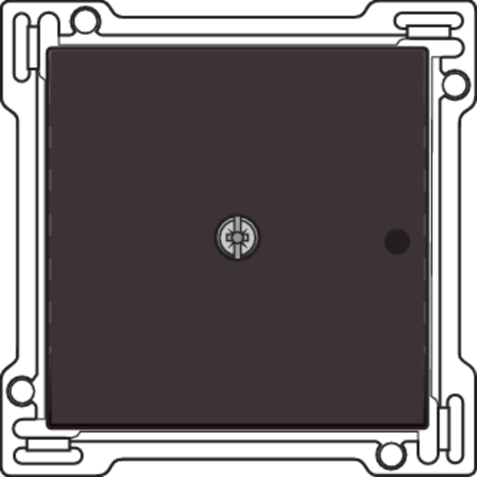 Niko 124-77001: Afwerkingsset voor 1-kanaals inbouw RF-ontvanger met enkelpolig (potentiaalvrij) schakelcontact of inbouw RF-ontvanger met rolluikfunctie, dark brown coated - Image 2