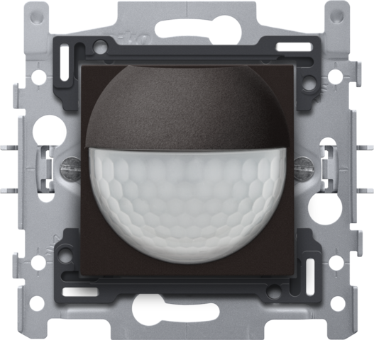 Niko 124-78010: Bewegingsmelder, 230 V, 8 m, 180°, wanddetector, voor inbouwdoos, dark brown coated