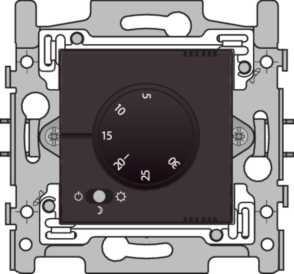 Niko 124-88000: Elektronische thermostaat, dark brown coated - Image 2