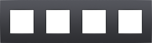 Viervoudige afdekplaat, 71 mm centerafstand, Niko Intense an