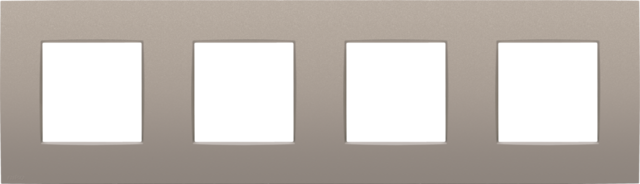 Viervoudige afdekplaat, 71 mm centerafstand, Niko Intense br