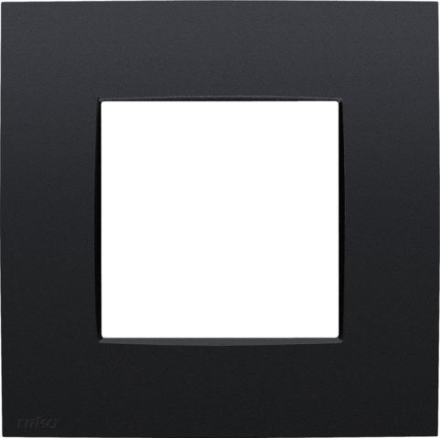 Enkelvoudige afdekplaat, Niko Intense matt black coated