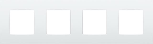 Viervoudige afdekplaat, 71 mm centerafstand, Niko Intense lu