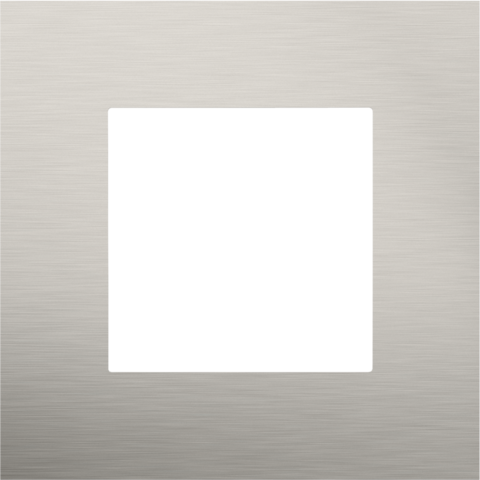 Enkelvoudige afdekplaat, Niko Pure stainless steel on anthra