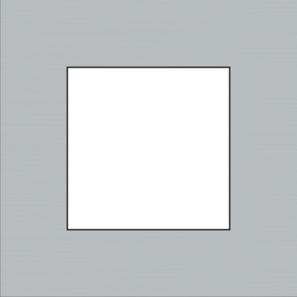 Niko 150-76100: Enkelvoudige afdekplaat, Niko Pure stainless steel on anthracite - Image 2