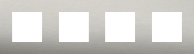 Viervoudige afdekplaat, 71 mm centerafstand, Niko Pure stain