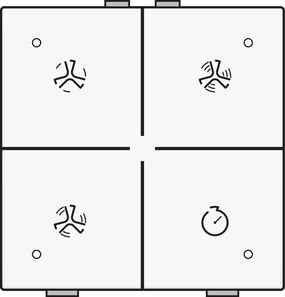 Niko 154-52054: Ventilatiebediening met led voor Niko Home Control, white coated - Image 2