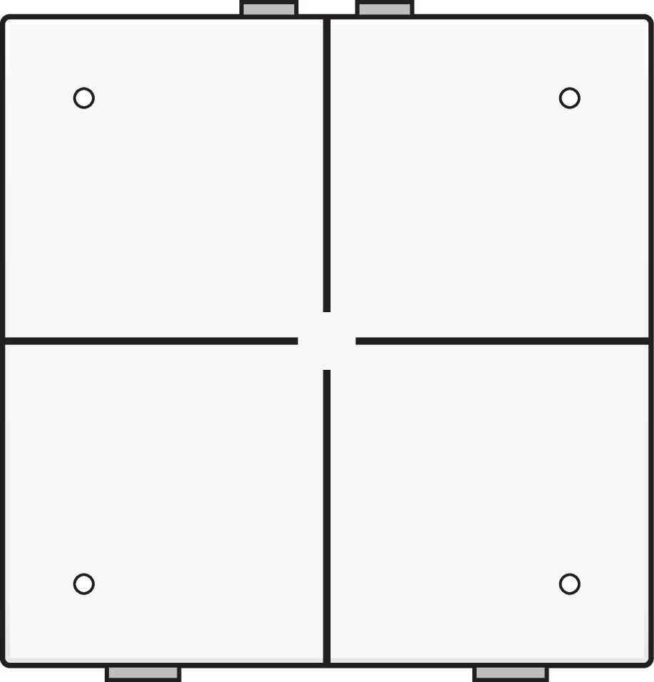 Niko 154-52204: Viervoudige drukknop met leds en comfortsensoren voor Niko Home Control, white coated - Image 2