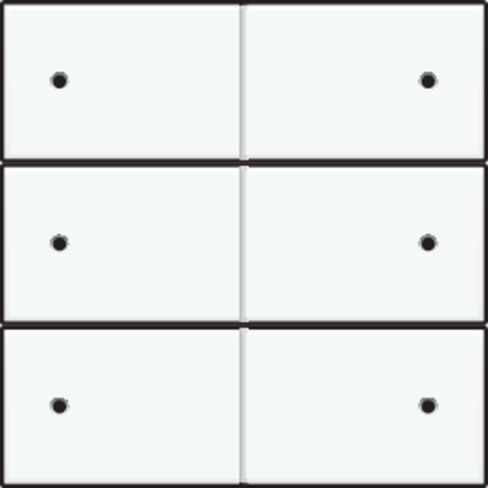 Niko 154-60150: Afwerkingsset voor 6-voudige potentiaalvrije drukknop, 24 V, met leds, white coated - Image 2