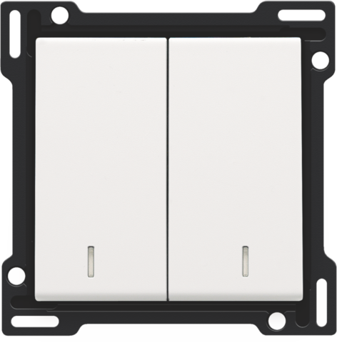 Afwerkingsset met dubbele lens voor serieschakelaar, wissels