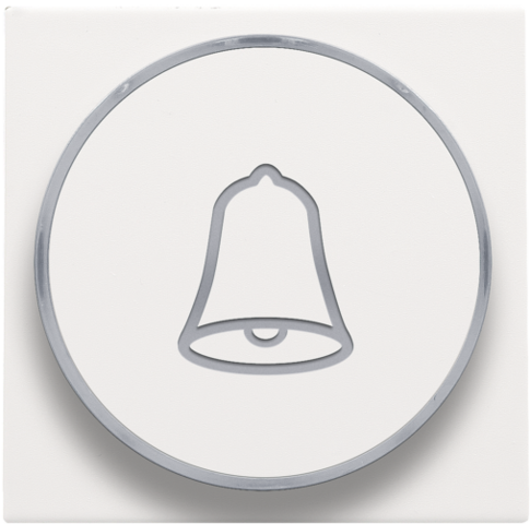 Afwerkingsset met doorschijnende ring met belsymbool voor dr