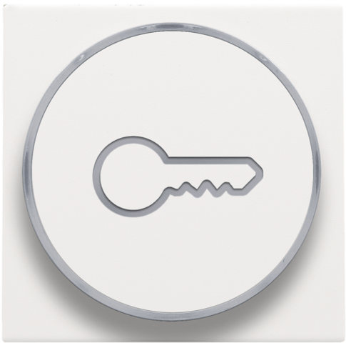 Afwerkingsset met doorschijnende ring met sleutelsymbool voo