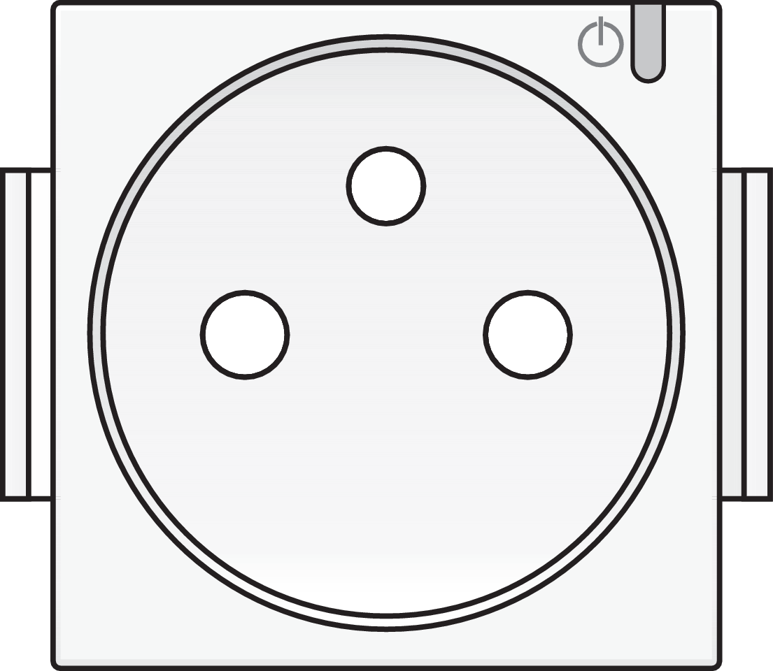 Niko 154-66630: Afwerkingsset voor geconnecteerd schakelbaar stopcontact met penaarde en bedieningsknop, white coated - Image 2