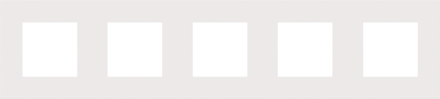 Vijfvoudige afdekplaat, 71 mm centerafstand, Niko Pure steel