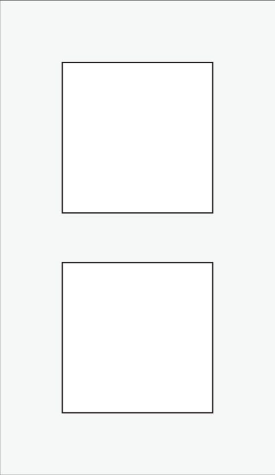 Niko 154-76200: Tweevoudige afdekplaat, 60 mm centerafstand, verticaal, Niko Pure steel white coated - Image 2