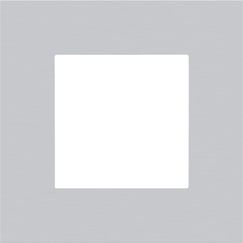 Enkelvoudige afdekplaat, Niko Pure alu grey brushed