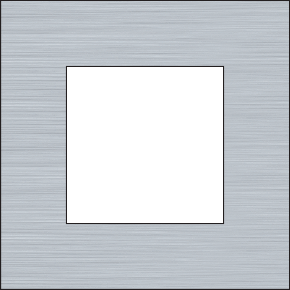 Niko 155-76100: Enkelvoudige afdekplaat, Niko Pure alu grey brushed - Image 2