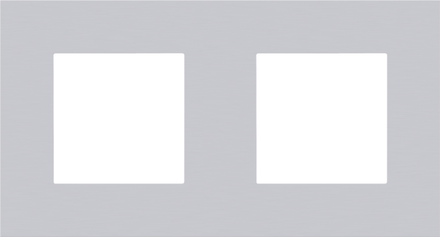 Tweevoudige afdekplaat met 71 mm centerafstand, Niko Pure al