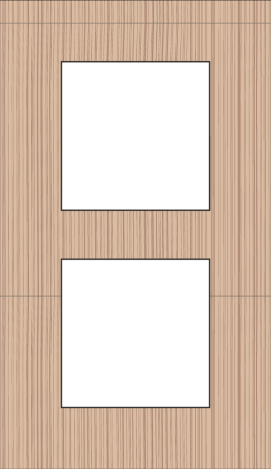 Niko 156-76200: Tweevoudige afdekplaat, 60 mm centerafstand, verticaal, Niko Pure bamboo - Image 2