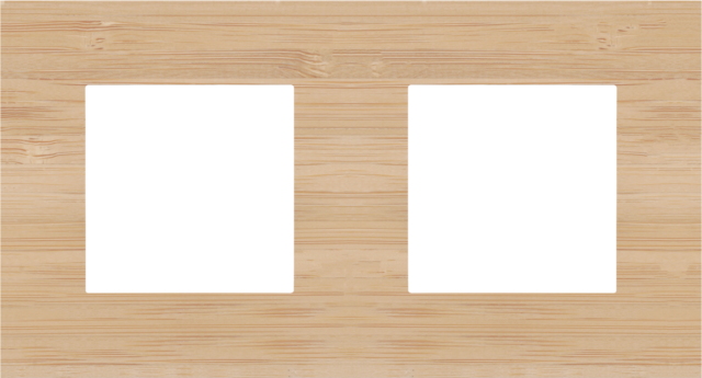 Tweevoudige afdekplaat met 71 mm centerafstand, Niko Pure ba