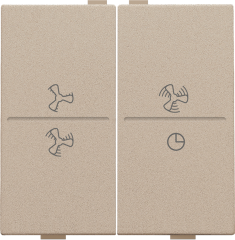 Tweevoudige toets met ventilatoropdruk 0 t.e.m. 3 voor draad