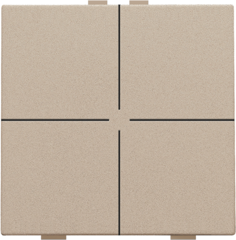 Viervoudige drukknop voor Niko Home Control, champagne coate
