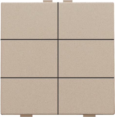Zesvoudige drukknop voor Niko Home Control, champagne coated