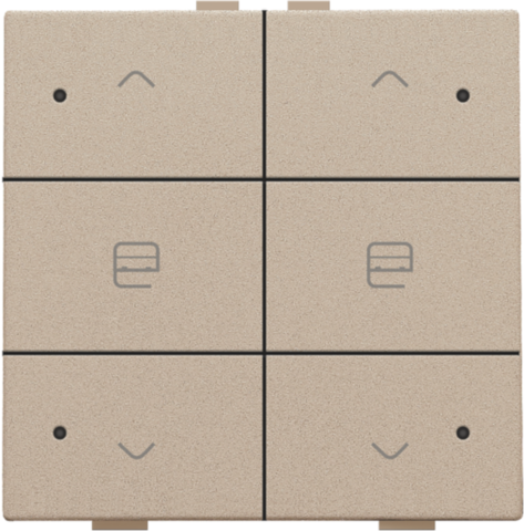 Dubbele motorsturingsbediening met led voor Niko Home Contro