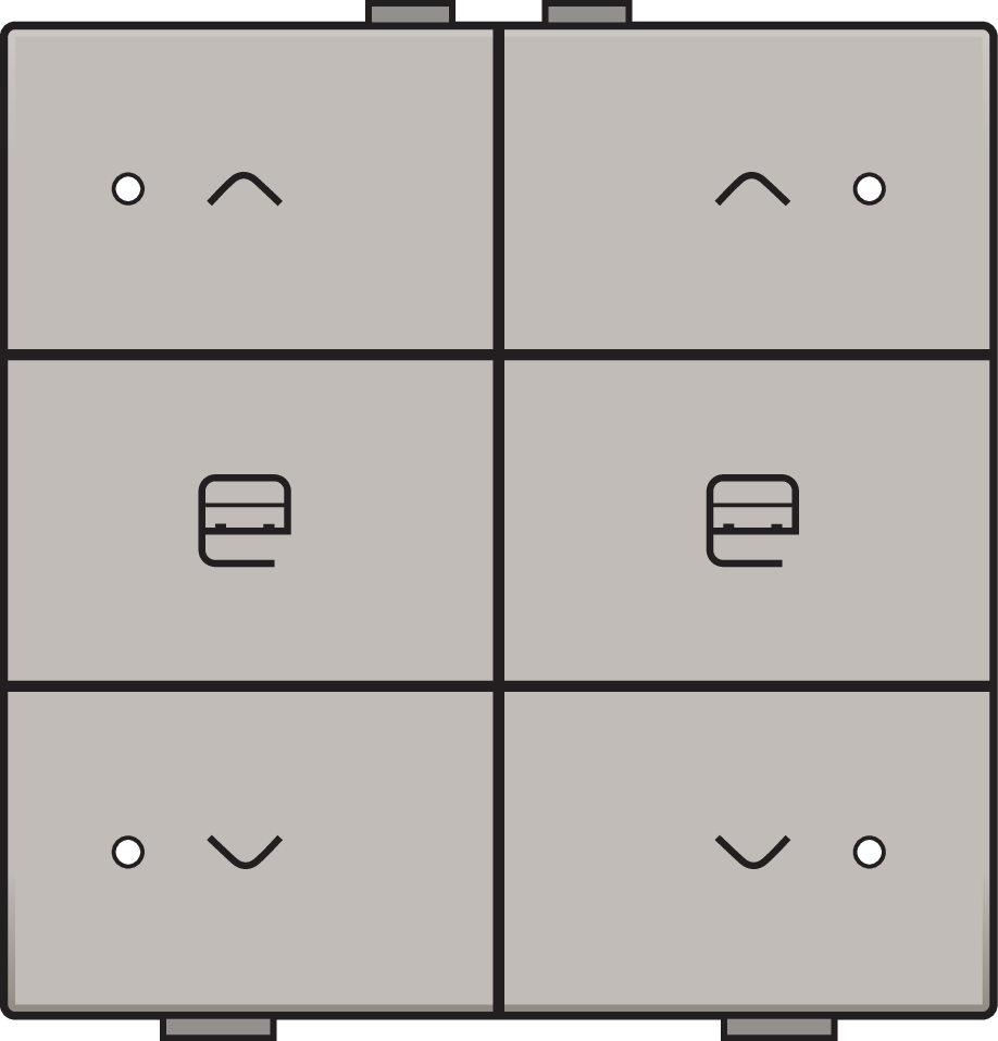 Niko 157-52036: Dubbele motorsturingsbediening met led voor Niko Home Control, champagne coated - Image 2