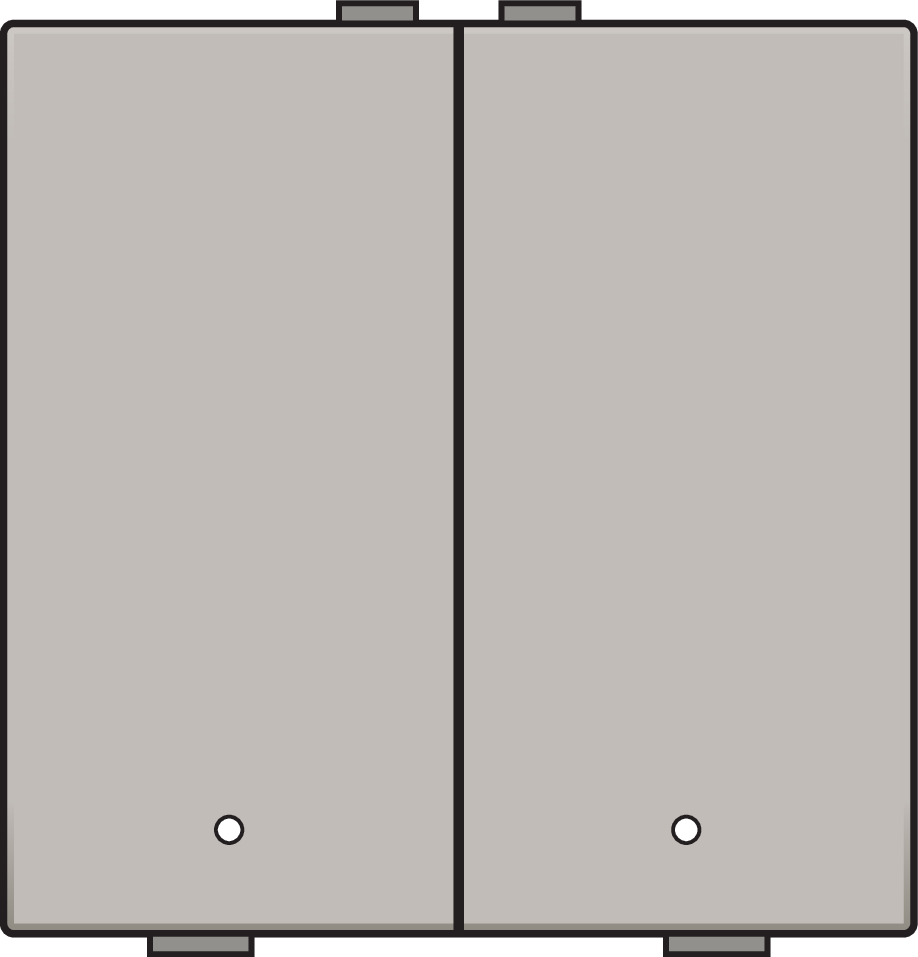 Niko 157-52202: Tweevoudige drukknop met leds en comfortsensoren voor Niko Home Control, champagne coated - Image 2