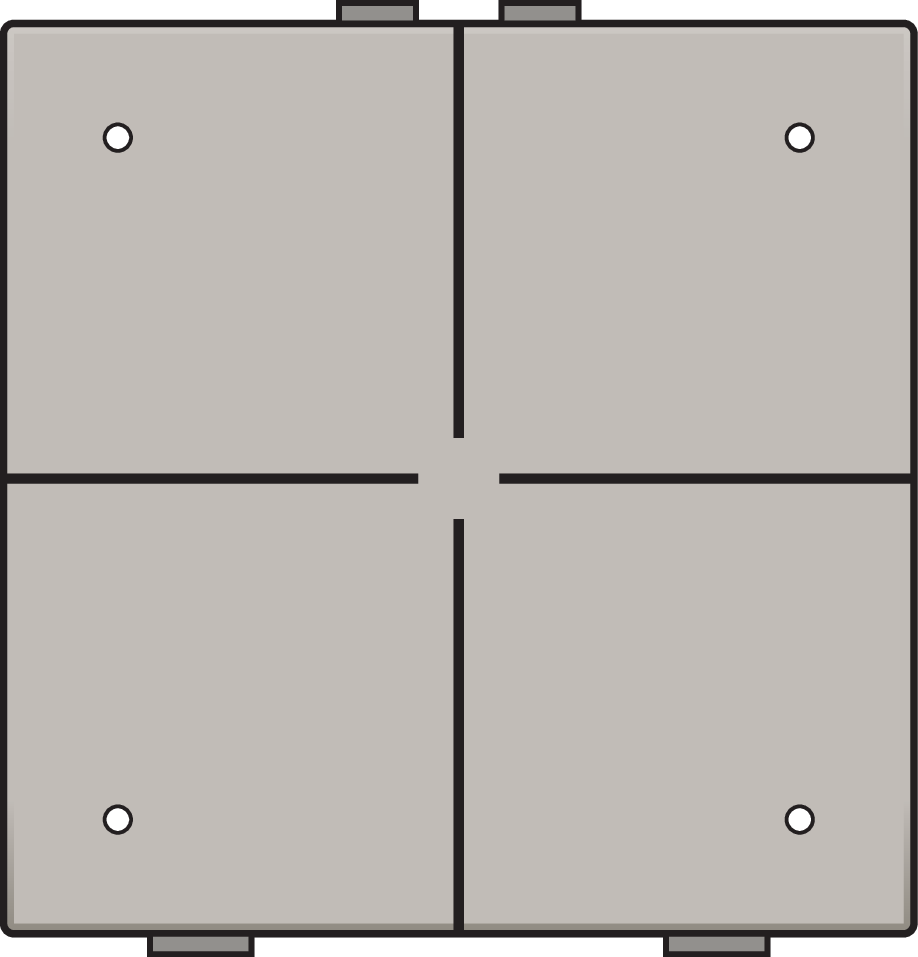 Niko 157-52204: Viervoudige drukknop met leds en comfortsensoren voor Niko Home Control, champagne coated - Image 2