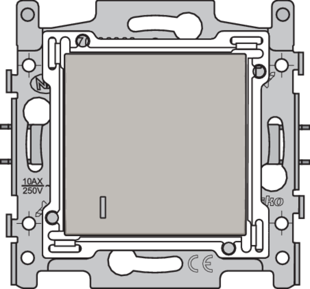 Niko 157-61908: Hotelkaartschakelaar, sokkel, insteekklemmen en afwerkingsset, champagne coated - Image 2