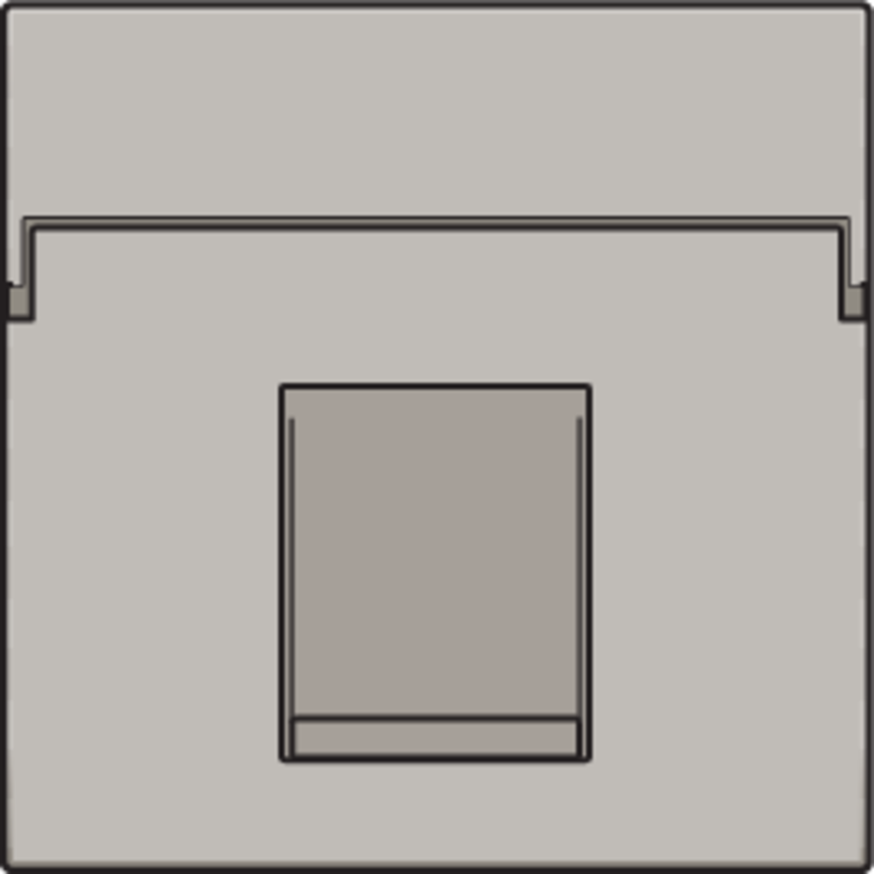 Niko 157-65100: Centraalplaat data 1x RJ, champagne coated - Image 2