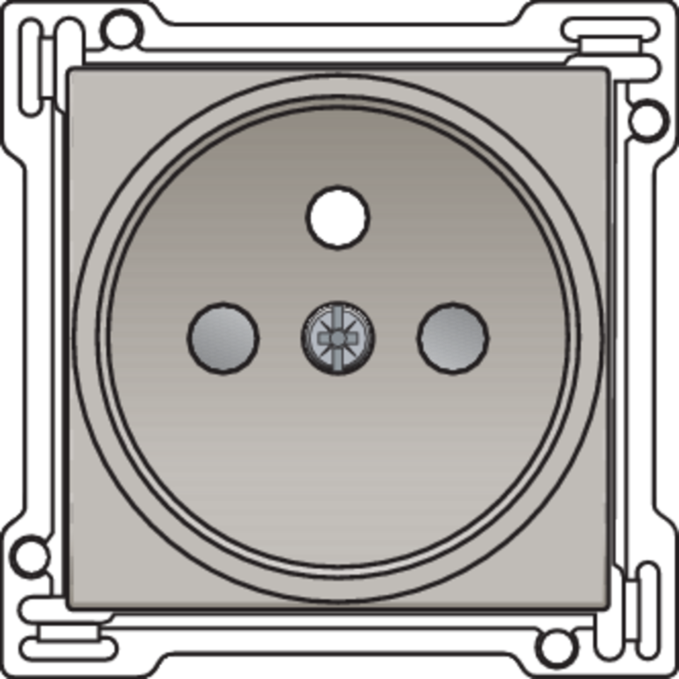 Niko 157-66101: Afwerkingsset voor stopcontact met penaarde en beschermingsafsluiters, inbouwdiepte 21 mm, champagne coated - Image 2