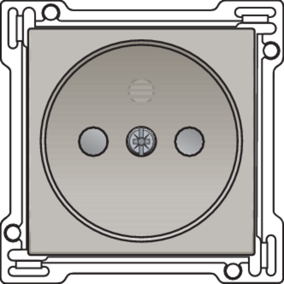 Niko 157-66501: Afwerkingsset voor stopcontact zonder aarding met beschermingsafsluiters, inbouwdiepte 21 mm, champagne coated - Image 2