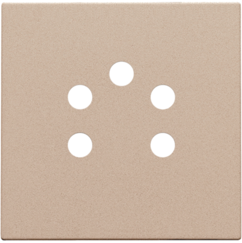 Afwerkingsset voor 5-polige telefooncontactdoos, champagne c