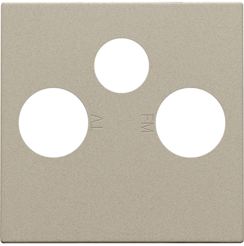 Afwerkingsset voor 2 enkelvoudige coaxaansluitingen voor tv