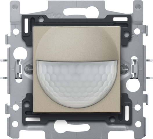 Niko 157-78010: Bewegingsmelder, 230 V, 8 m, 180°, wanddetector, voor inbouwdoos, champagne coated