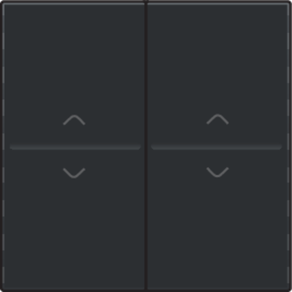 Niko 161-00010: Tweevoudige toets met pijltjes 'op' en 'neer' voor draadloze schakelaar of drukknop met 4 bedieningsknoppen, black coated - Image 2