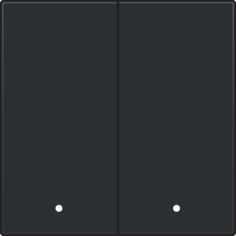 Niko 161-32004: Afwerkingsset met lens voor dubbele elektronische schakelaar of drukknop, black coated - Image 2