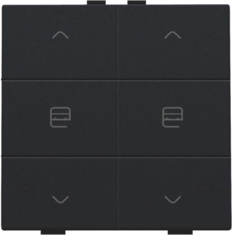 Dubbele motorsturingsbediening voor Niko Home Control, black