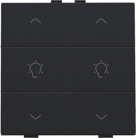 Dubbele dimbediening voor Niko Home Control, black coated