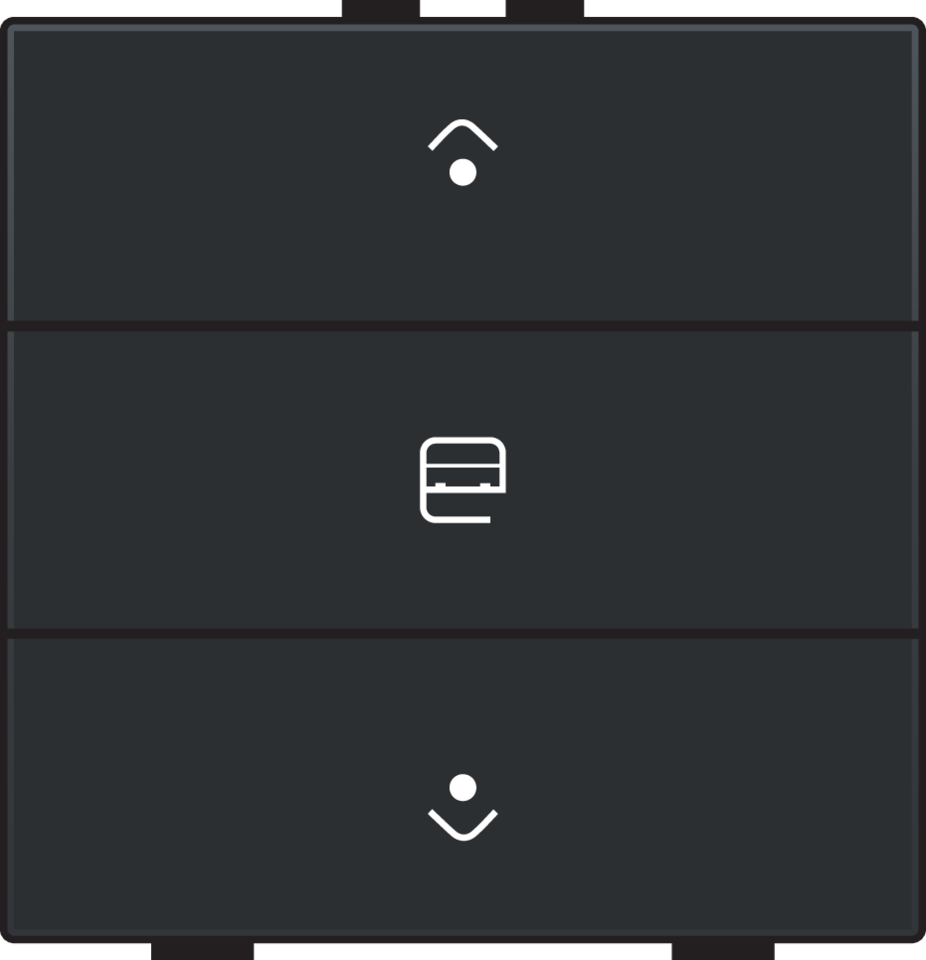 Niko 161-52033: Enkelvoudige motorsturingsbediening met led voor Niko Home Control, black coated - Image 2