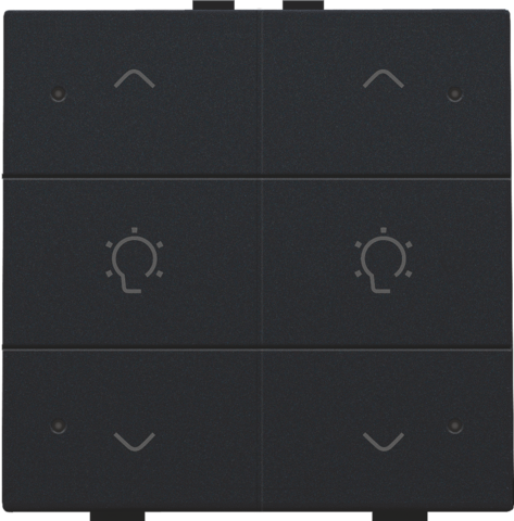 Dubbele dimbediening met led voor Niko Home Control, black c