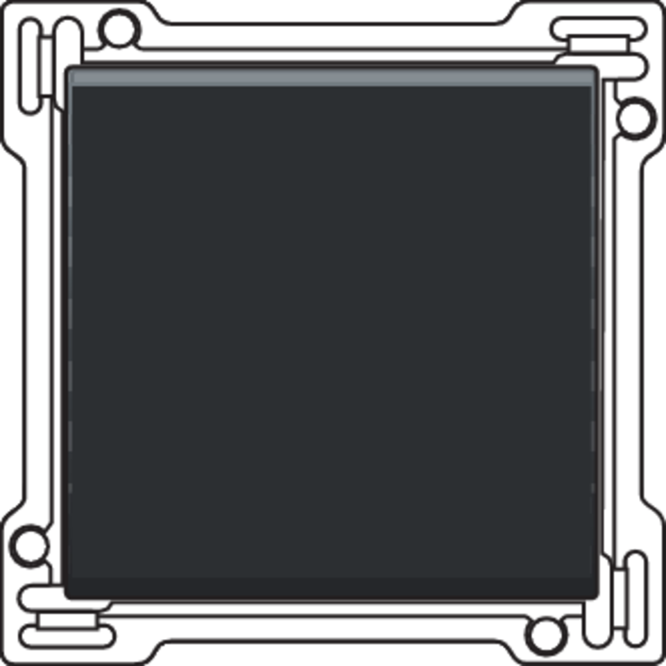 Niko 161-61105: Afwerkingsset voor enkelvoudige schakelaar of drukknop, black coated - Image 2